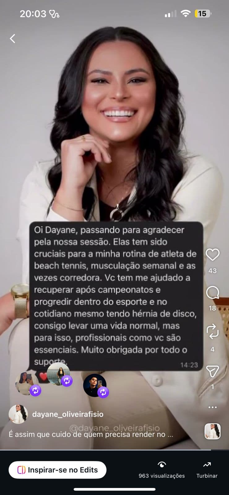 Depoimento de Atleta de beach tennis — Hérnia de disco · musculação e corrida